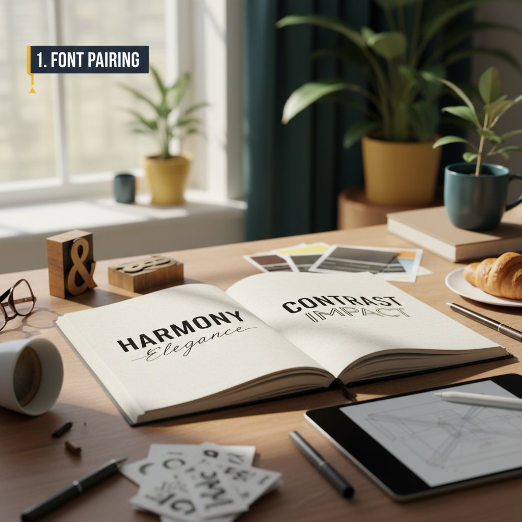 1. Kết hợp font chữ