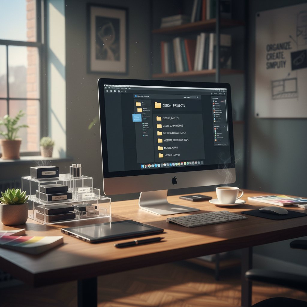 1. Sắp xếp file thiết kế
