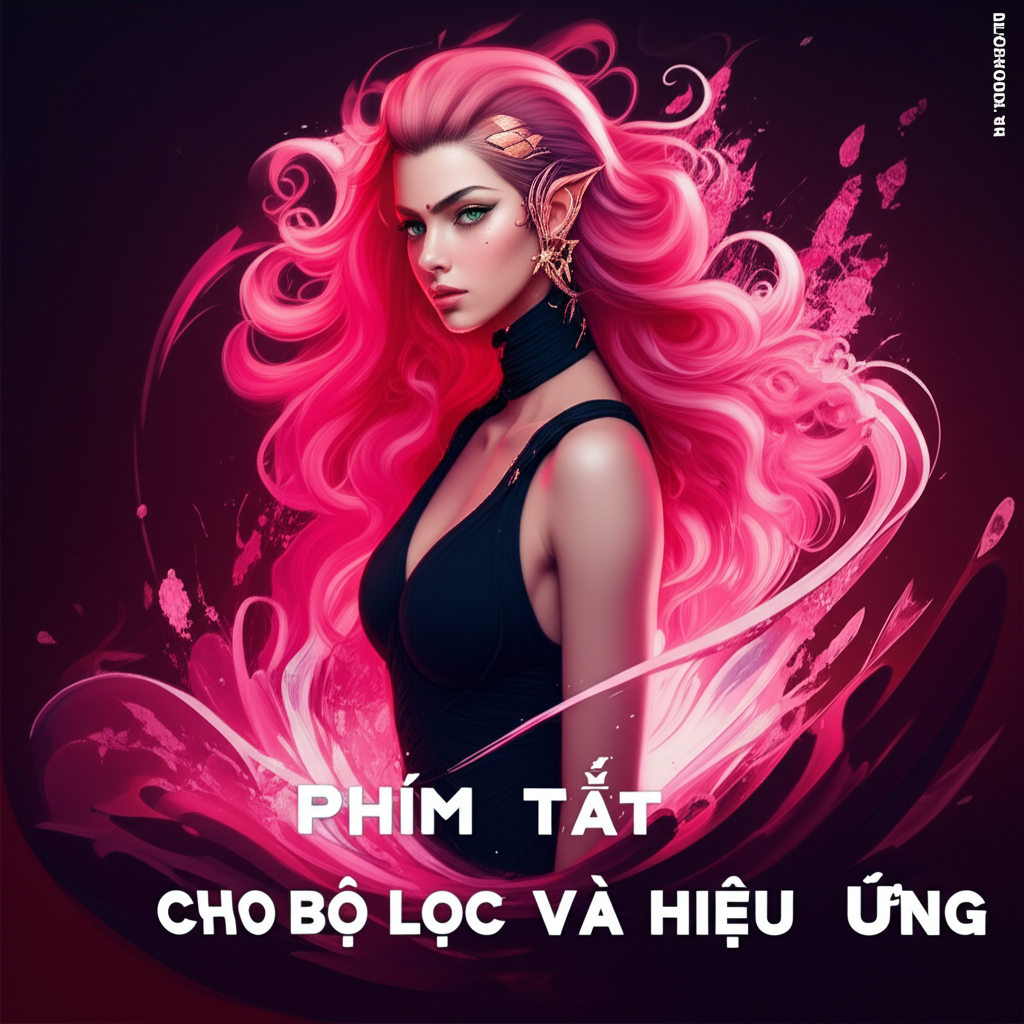 Create a vivid and engaging illustration for the topic: 'Phím Tắt cho Bộ Lọc và Hiệu Ứng'. Do not create any text on the image except for the text 'BLOGDOHOA.VN' in the right corner of the image.