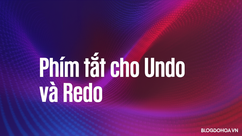 Create a vivid and engaging illustration for the topic: 'Phím tắt cho Undo và Redo'. Do not create any text on the image except for the text 'BLOGDOHOA.VN' in the right corner of the image.