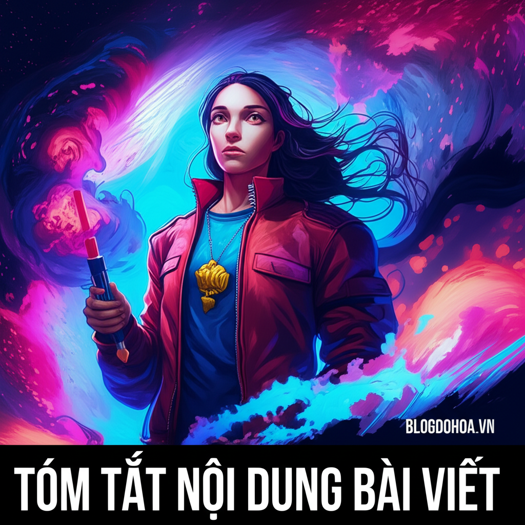 Create a vivid and engaging illustration for the topic: 'Tóm tắt nội dung bài viết'. Do not create any text on the image except for the text 'BLOGDOHOA.VN' in the right corner of the image.