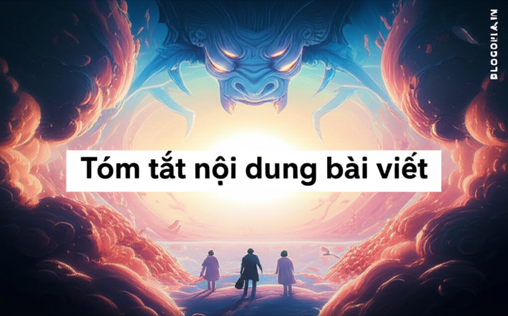 Create a vivid and engaging illustration for the topic: 'Tóm tắt nội dung bài viết'. Do not create any text on the image except for the text 'BLOGDOHOA.VN' in the right corner of the image.