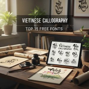 1. Font chữ thư pháp Việt Nam